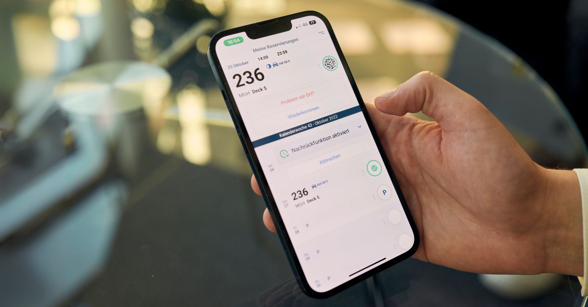 Parkplatzbuchung über das ParkHere-System