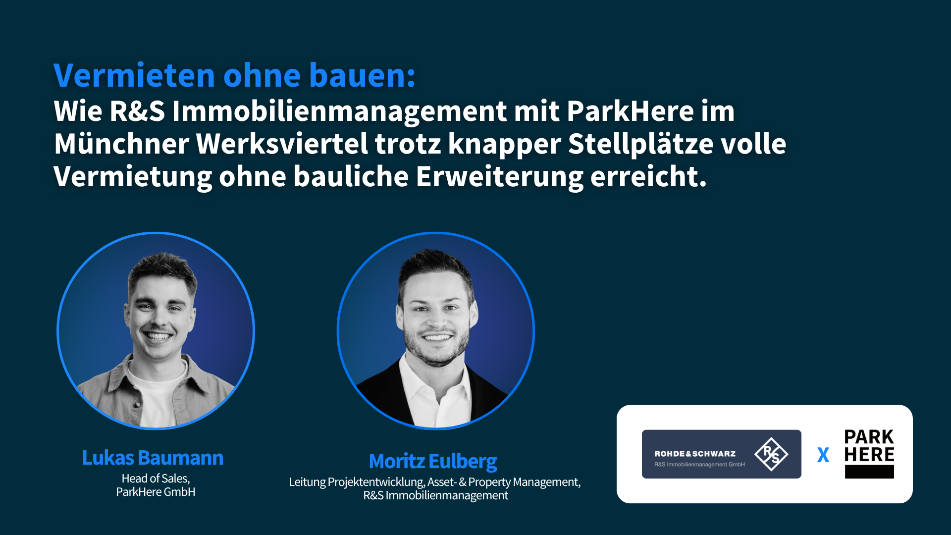 Webinar R&S Immobilienmanagement x ParkHere Webinar R&S Immobilienmanagement und ParkHere