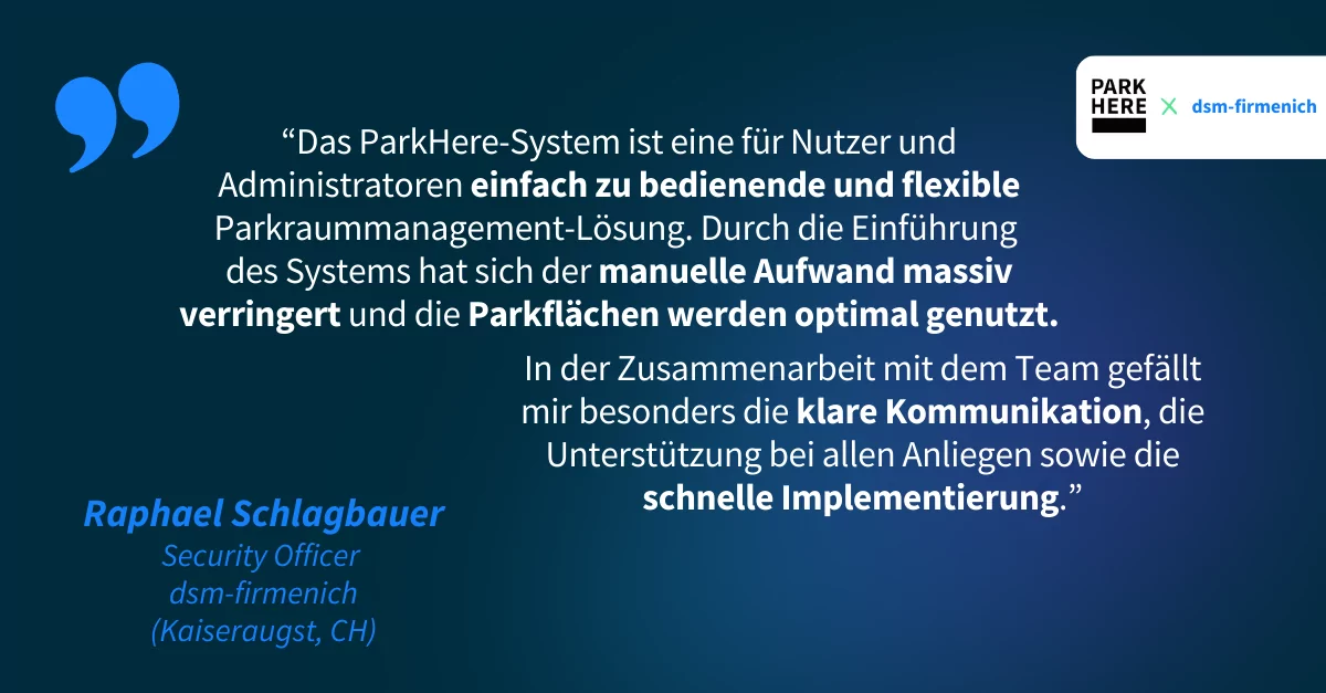 dsm-firmenich über ParkHere