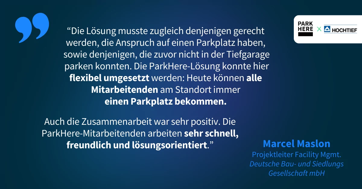 HOCHTIEF über ParkHere