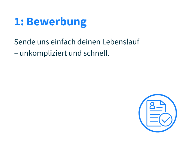 Sende uns deine Bewerbung