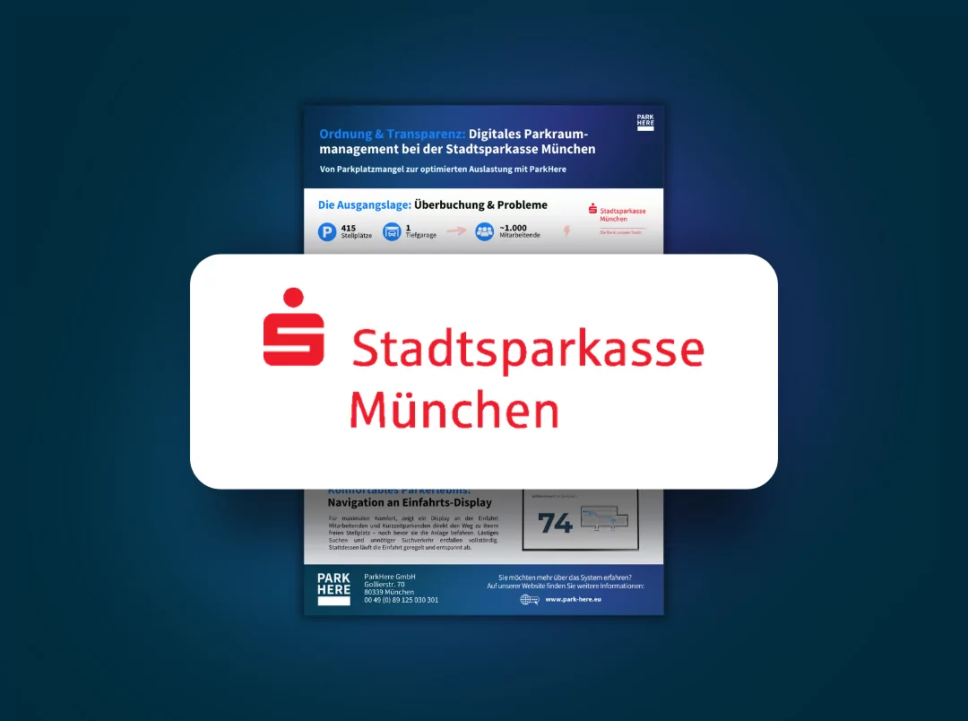 Smart Parking bei der Stadtsparkasse München