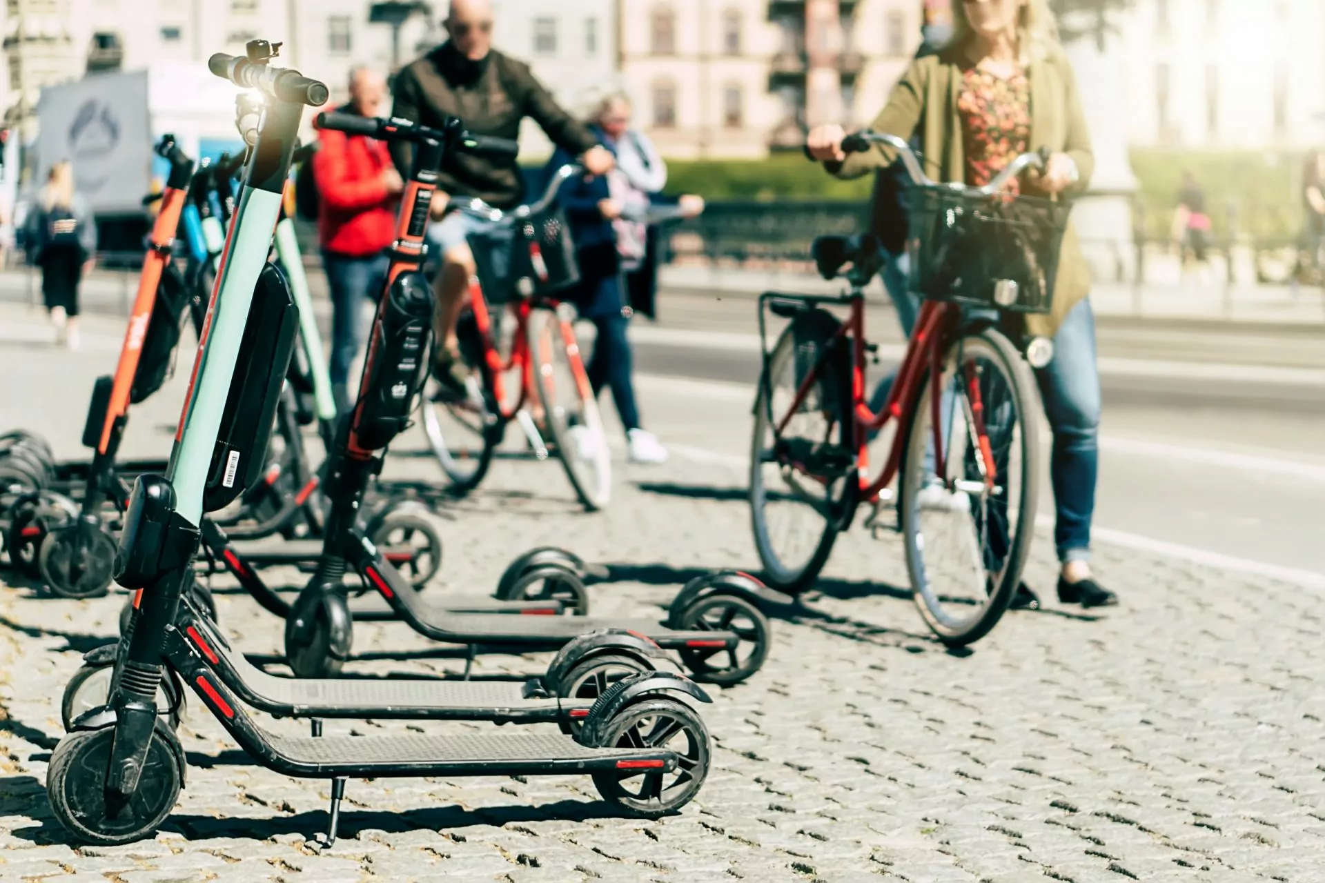 Fahrrad und e-scooter